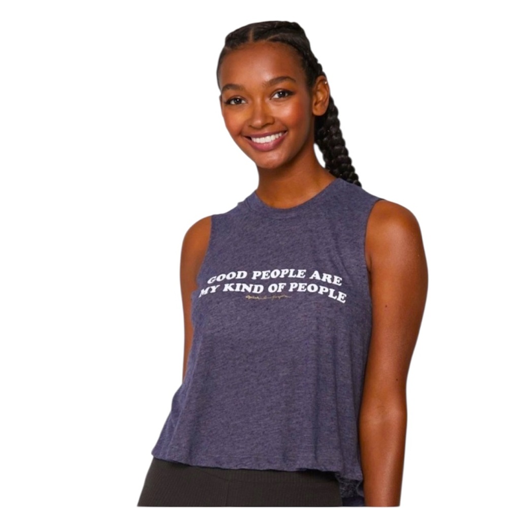 NWT Spiritual Gangster Women's Sleeveless Navy Top. Size M